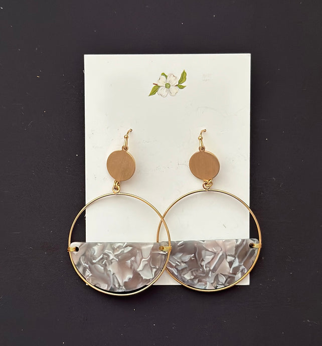 Resin Hoop Earrings