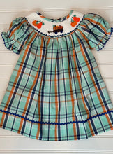 Load image into Gallery viewer, Plaid Pumpkin Bishop Dress