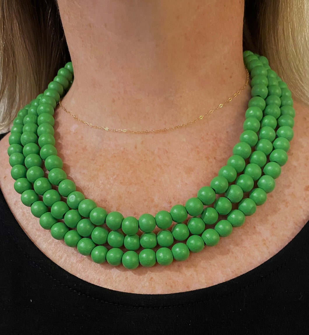 Green Multi Layer Necklace