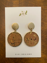 Load image into Gallery viewer, Cork Circle Earrings