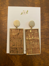 Load image into Gallery viewer, Rectangle Cork Earrings