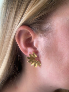 Gold Fan Earrings
